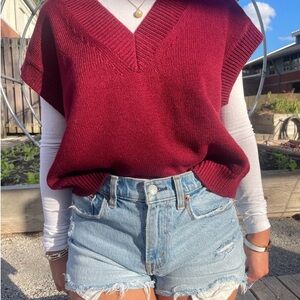 NWOT Olivaceous Maroon Sweater Vest